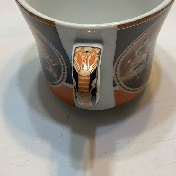 FM Fathy Fathi Mahmoud Egyptian Egypt Chariot Pharaoh Artisan Tea Cup Porcelain - Picture 8 of 11